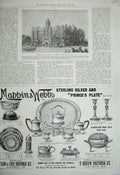 Old Antique Print 1899Hotel Great Central Advertisement Mappin Web Silver 19th
