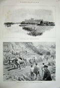 Old Antique Print 1899 Windsor Castle London Simplon Tunnel Oxen Boiler 19th
