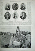 Original Old Antique Print 1899 Australian Men Gordon Memorial College Khartoum