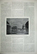 Original Old Antique Print 1899 Papuan Pile Village Lakatoi Native People Boats