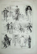Original Old Antique Print 1899 Criterion Theatre My Sier Boy Grossmith Mendle