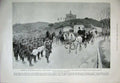 Old Antique Print 1899 Queen Nice France Cimiez Army Siers Horse Coach 19th