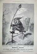 Old Antique Print 1899 Advertisement Brooke'S Monkey Brand Soap Cleaning 19th