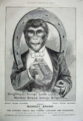 Antique Old Print *872 1899 Advertisement Brooke'S Monkey Brand Soap Cleaning