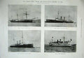 Original Old Antique Print 1899 Samoan British War Ship Apia Gfinch Wallaroo