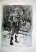 Old Antique Print 1899 Henry Irving Robespierre Lyceum Theatre Partridge 19th