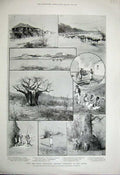 Old Antique Print 1899 Anglo-Portuguese Cecil Rhodes Africa Tete Inyanga 19th