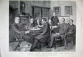 Original Old Antique Print 1899 President United States Cabinet Men Washington
