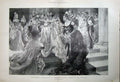 Old Antique Print 1899 Queen Drawing Room Buckingham Palace Ladies Art 19th