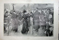 Antique Old Print 1899 Hal Hurst Fine Art Ladies Men Children Street Sale 19th