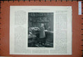 Old Antique Print 1899 Photograph Adolf Menzel Studio Painter Illustrator 19th