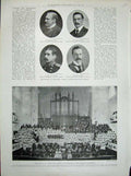 Old Antique Print 1900 Colston Hall Bristol Orchestra Parliament Commons 20th