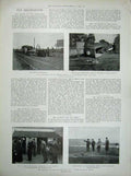 Old Antique Print 1900 Train Explosion Ipswich Football Sport Balfour Men 20th