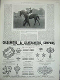 Original Old Antique Print 1900 London Jewellers Diamond Jubilee Horse St Leger