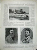 Old Antique Print 1900 Jedburgh Abbey Kepplestone Lord Leighton Sargent 20th
