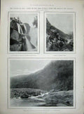 Old Antique Print 1900 Transvaal War Kaap Bridge Delagoa Railway Elands 20th