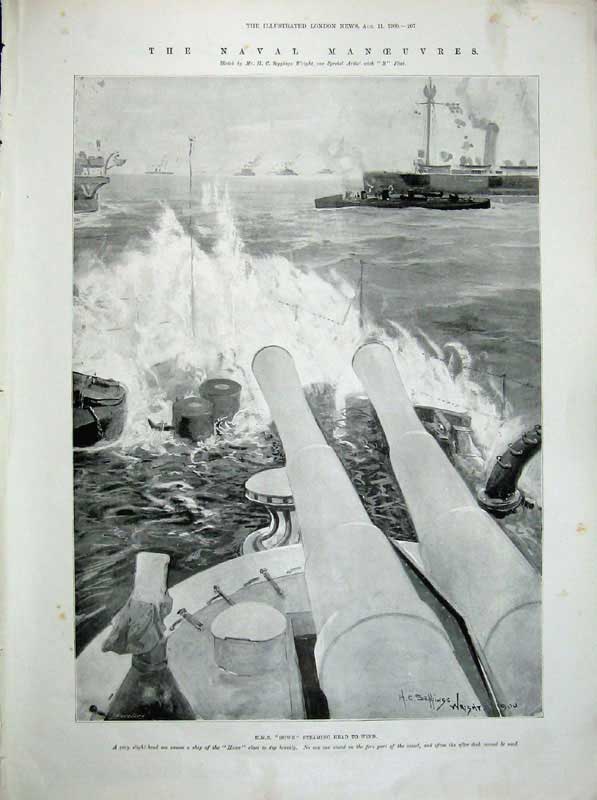 Old Antique Print 1900 Nitrate Trophy Paris Soda Ship H.M.S Howe Naval 20th