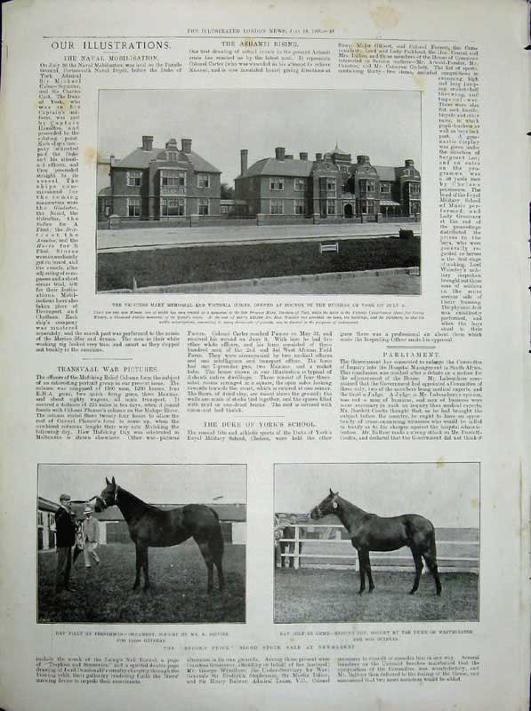 Old Antique Print 1900 Athletic Sports Stamford Bridge Horse York Bognor 20th