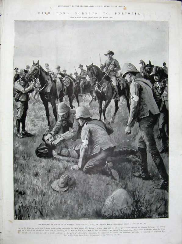 Old Antique Print 1900 Pretoria War Melton Prior Burleigh Duke Norfolk 20th