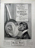 Old Antique Print 1900 Advertisement Brooke'S Monkey Brand Soap Washing 20th