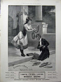 Original Old Antique Print 1900 Advertisment Monkey Brand Soap Lever Brothers