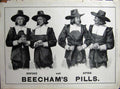 Old Antique Print 1900 Advertisement Beecham'S Pills Men Suits Medicine 20th