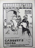 Original Old Antique Print 1900 Advertisement Cadbury'S Cocoa Children Animals