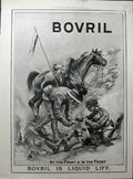 Original Old Antique Print 1900 Advertisement Bovril Liquid Drink Army Men Sier