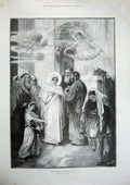Old Antique Print 1900 Fine Art Espouslas Joseph Mary Paul Louis Delance 20th