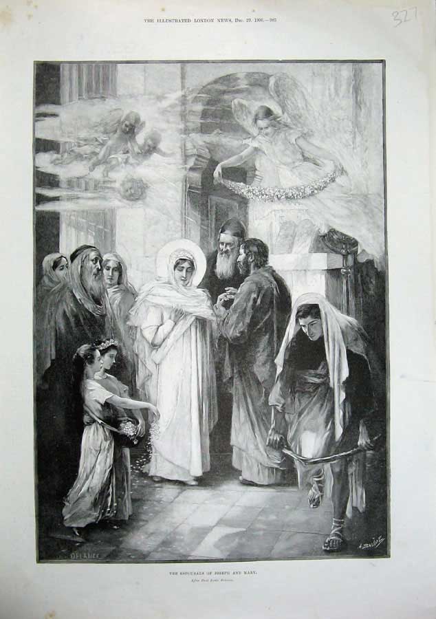 Old Antique Print 1900 Fine Art Espouslas Joseph Mary Paul Louis Delance 20th