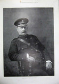 Original Old Antique Print 1900 Photograph General Charles Knox Man Victorian
