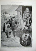 Old Antique Print 1900 Louis Parkers Play Swashbuckler Duke York Theatre 20th