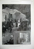 Old Antique Print 1900 English Pilgrims Rome Pope Leo Holy Door Peter'S 20th