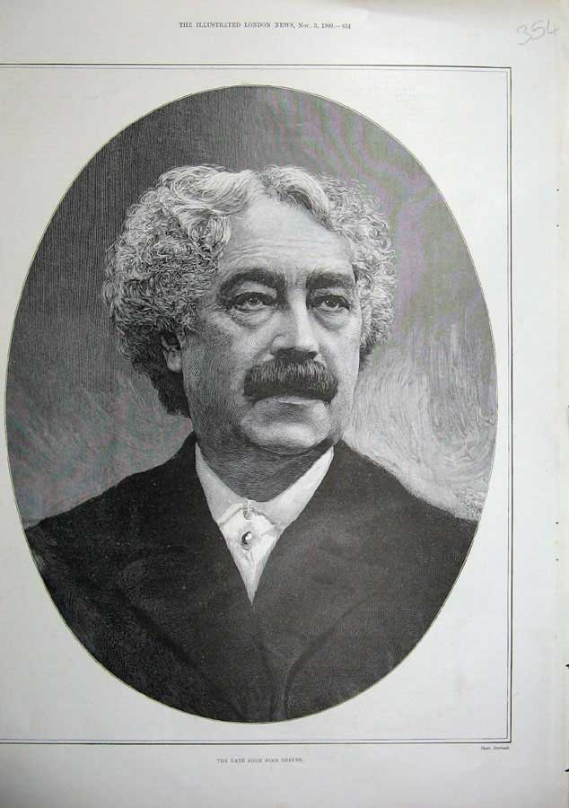 Original Old Antique Print 1900 Portrait John Sims Reeves Man Fine Art 20th
