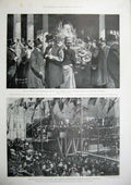 Old Antique Print 1900 City Hall Cape Town Kruger Mayor Paris Transvaal 20th