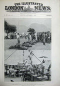 Old Antique Print 1900 Wynberg Hospital Lord Roberts Column Field Library 20th