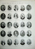 Old Antique Print 1900 Portrait Men Members Parliament Fuller Govan Smith 20th