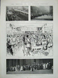 Old Antique Print 1900Siers St Paul'S Cathedral Lord Mayor War Banquet 20th