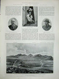 Old Antique Print 1900 De Wet War Bethleham Standerton Majuba Hill Reitz 20th
