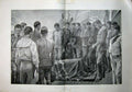 Original Old Antique Print 1900 War Ship Army Siers Funeral Coffin Body Art