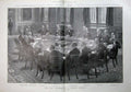 Old Antique Print 1900 Cabinet Council Men Government Table Meeting Art 20th