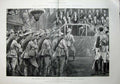 Original Old Antique Print 1900 Reception C.I.V Guildhall Lord Mayor War Siers