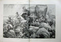 Old Antique Print 1900 War Battle C.I.V Kopjes Britstown Citizen Siers 20th