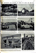 Old Vintage Print 1951 Passenger Ship Andrea Doria Helicopter Motor Car 20th