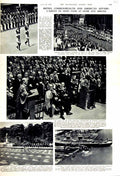 Original Old Vintage Print 1951 Commonwealth War Cemetery Yokohama Glasgow 20th