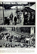 Old Vintage Print 1951 King Norway Westminster Queen Elizabeth Buckingham 20th
