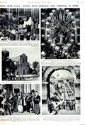 Old Vintage Print 1951 Pope Pius St. Peters Church Eugene Italy Colosseum 20th