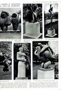 Original Old Vintage Print 1951 Madonna Child Statues Moore Lipchitz Exhibition