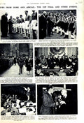 Original Old Vintage Print 1951 Football Cup Final Wembley Princess Elizabeth