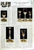 Old Vintage Print 1951 Glass Collections Candlestick Goblet Glasses Davis 20th
